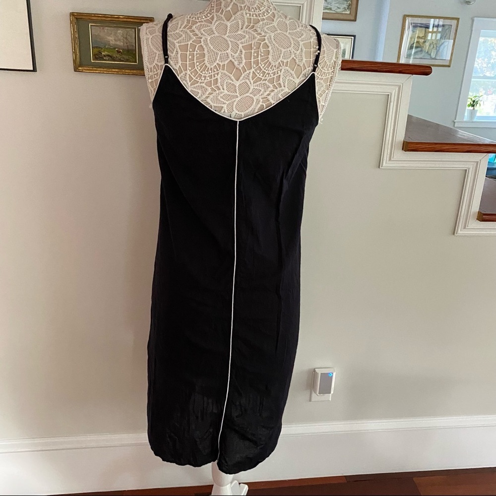 APIECE APART Black Dress Cotton Spaghetti Straps Side Slits Small - Picture 5 of 6
